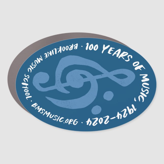 BMS100 Oval Car Magnet (Front)