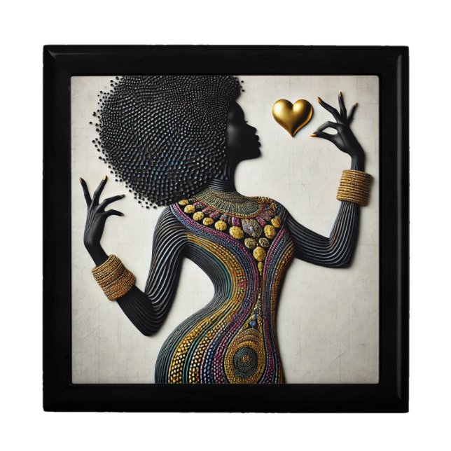 BMSC AfroCentric Wooden Jewelry Keepsake Box 4 (Front)