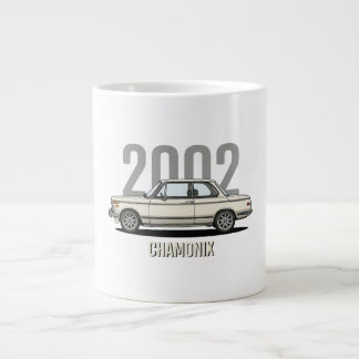 BMW 2002 Chamonix White Classic Car Giant Coffee Mug