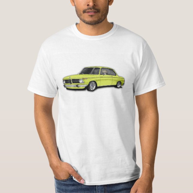 BMW 2002 Tshirt in car color Golf (Front)
