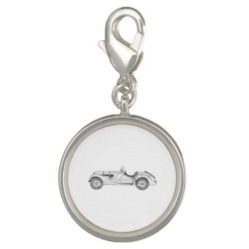 BMW 328 1936 Black and White Pencil Style Drawing Charm