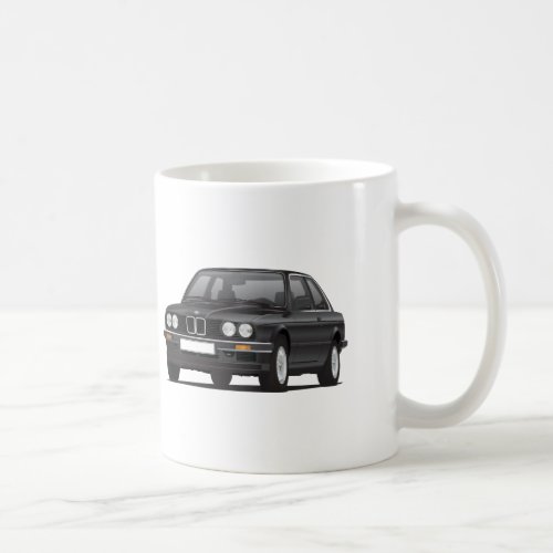 BMW 3 series E30 illustration black Coffee Mug