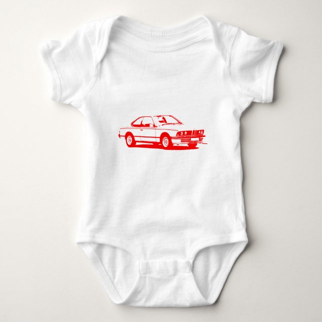 BMW Classic red Baby Bodysuit (Front)
