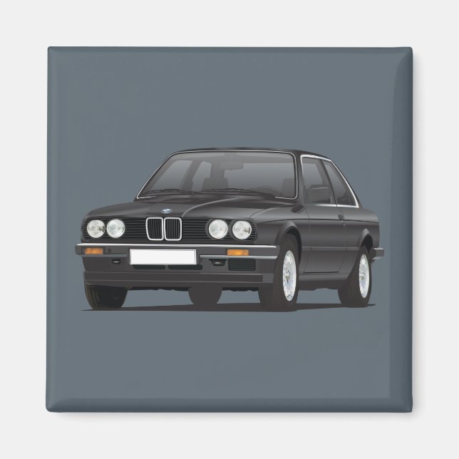 BMW E30 (3-serie) black Magnet (Front)