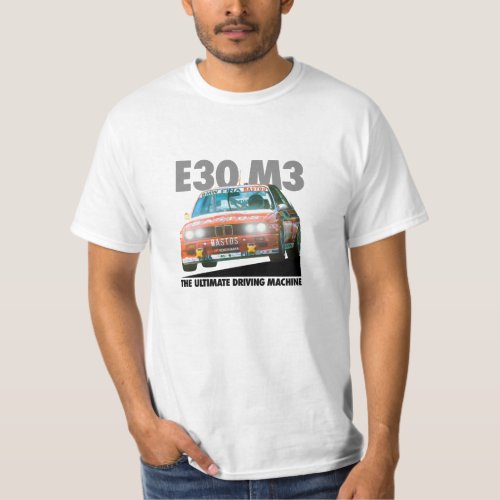 BMW E30 M3 DTM Racer Bastos Black Type T_Shirt