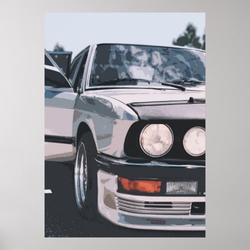BMW E36 Auto Poster Oldtimer