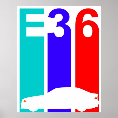 BMW E36 Bimmer Poster