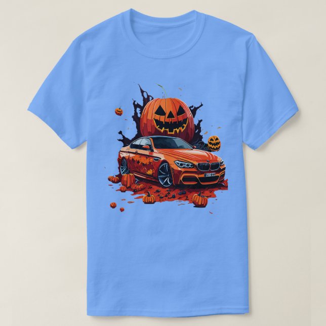 Bmw Halloween Pumpkins T-Shirt (Design Front)