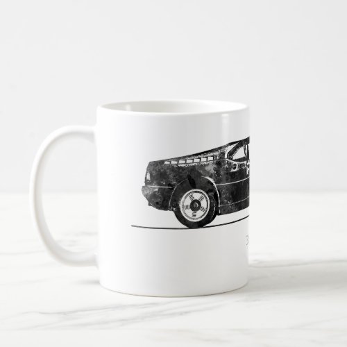 BMW M1 1978 Black and White Coffee Mug