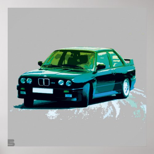 BMW M3 E30 POSTER