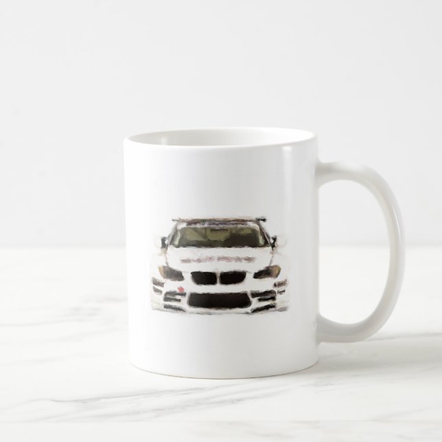 BMW M3 Racing Car Hand Painted Art Brush Template Coffee Mug (Right)