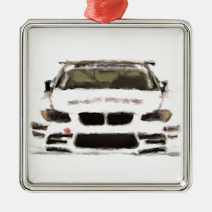 BMW M3 Racing Car Hand Painted Art Brush Template Metal Ornament