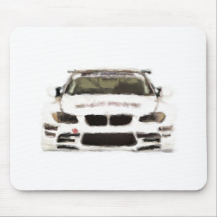 BMW M3 Racing Car Hand Painted Art Brush Template Mouse Pad