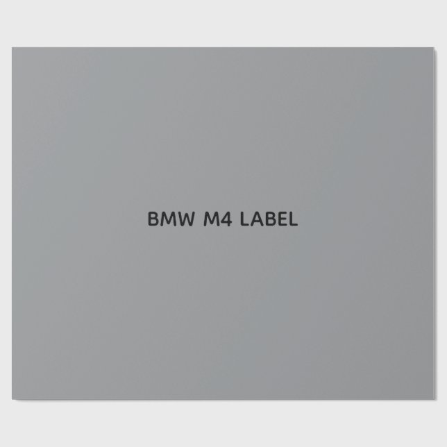 BMW M4 LABEL  WRAPPING PAPER (Flat)