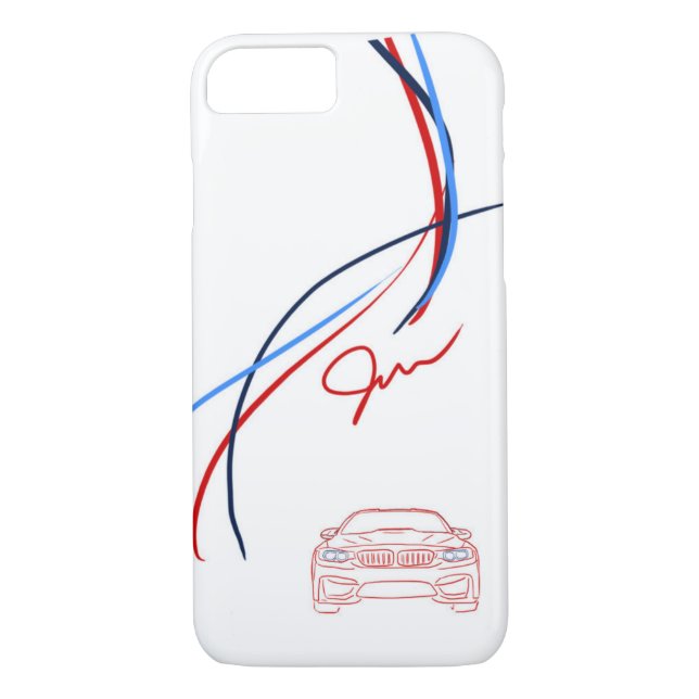 BMW M4 Stripes iPhone 7 White Case (Back)