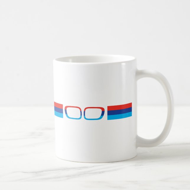 BMW M horizontal stripes and kidneys Coffee Mug (Right)