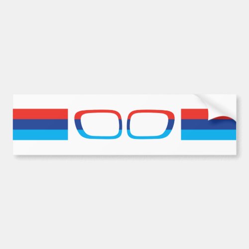 BMW M stripes and kidneys horizontal Bumper Sticker