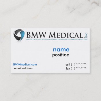 Bmw Medical Card Design by BMWMedical at Zazzle