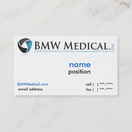 Bmw Medical Card Design