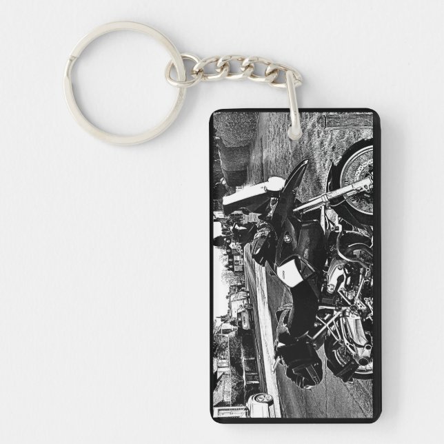 BMW Motor Bike Birthday Keychain (Front)