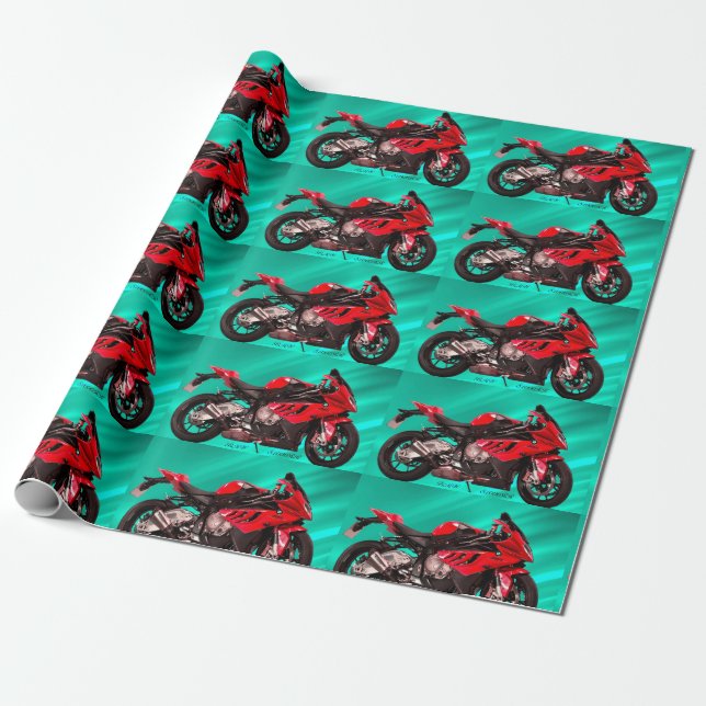 BMW Motorcycle for Matte Wrapping Paper (Unrolled)