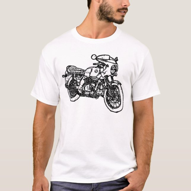 BMW R90 Motorcycle Kirie Version T-Shirt (Front)