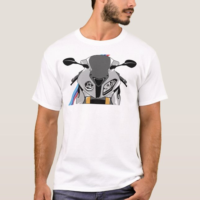 BMW S1000RR Sport Bike LEGENDARY M POWER T-Shirt (Front)