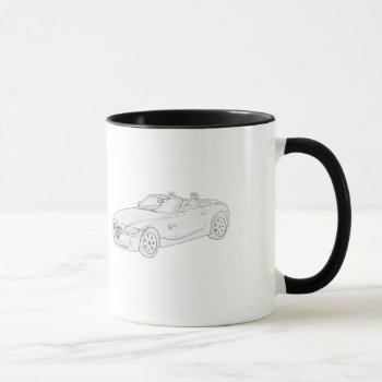 Bmw Z4 Beemer Roadster Classic Bimmer Drawing Mug by PNGDesign at Zazzle