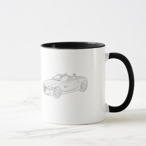 BMW Z4 Beemer Roadster Classic Bimmer Drawing Mug