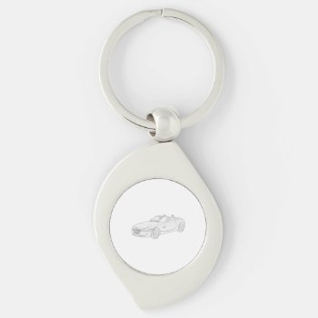 Bmw Z4 Convertible Roadster Black White Drawing Keychain by PNGDesign at Zazzle