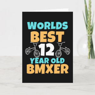 BMX 12 Year Old Birthday Party Costume Card