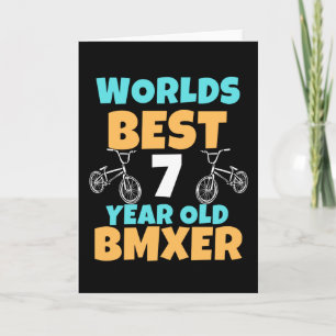 BMX 7 Year Old Birthday Party Costume Card
