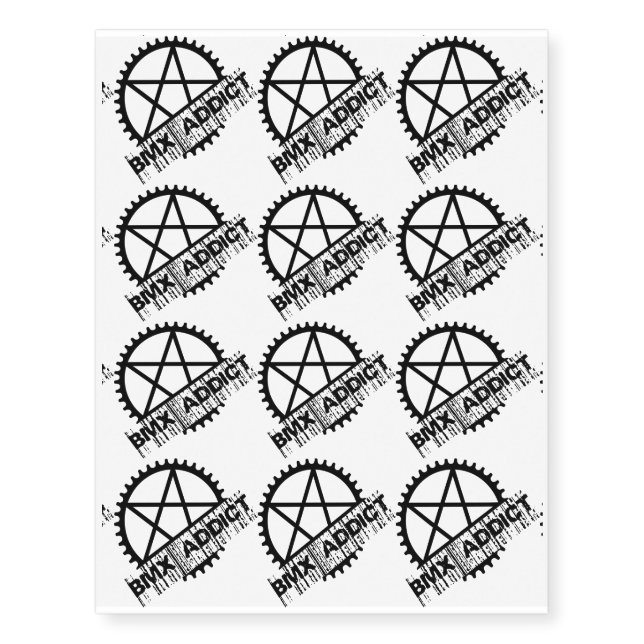 BMX Addict Temporary Tattoos (Front)