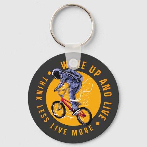 BMX Astronaut riding bike  Keychain