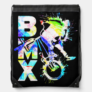 Bmx Bicycle Graffiti Street Art - Vintage Bmx Bike Drawstring Bag