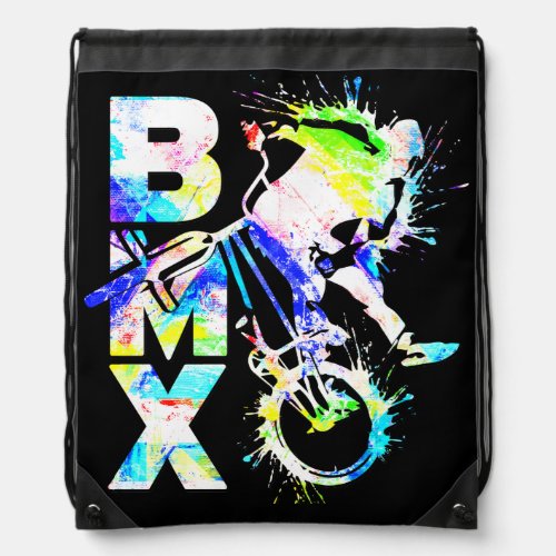 Bmx Bicycle Graffiti Street Art _ Vintage Bmx Bike Drawstring Bag