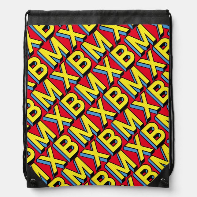 Bmx Bicycle - Retro Bmx Bike Typography  Drawstring Bag (Front)