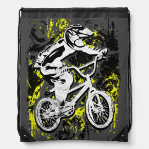 Bmx Bicycle - Urban Graffiti Bike Street Art Drawstring Bag