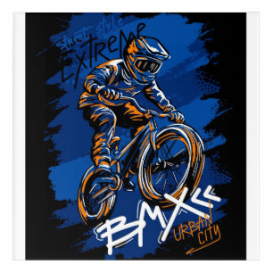 Bmx Bicycle Urban Graffiti streetwear Acrylic Print