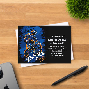 Bmx Bicycle Urban Graffiti streetwear Birthday  Acrylic Invitations