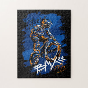 Bmx Bicycle Urban Graffiti streetwear Jigsaw Puzzle