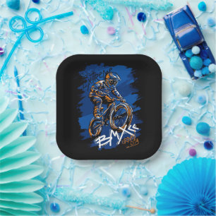 Bmx Bicycle Urban Graffiti streetwear  Paper Plates