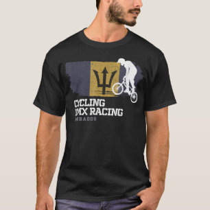 BMX Bike Barbados Flag Biking Cycling Racing BMX T-Shirt