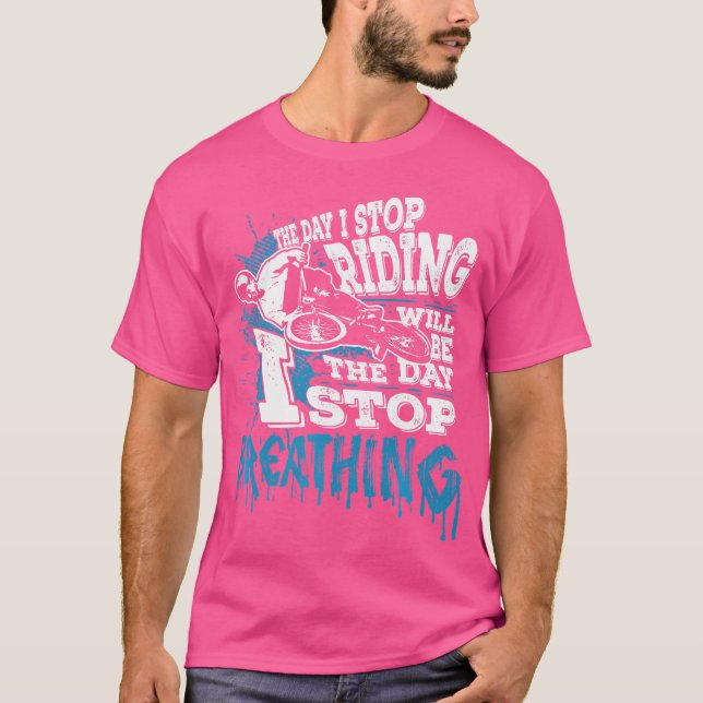 Bmx Bike Bicycle Biker Stunt Breathing Bmx T-Shirt (Front)