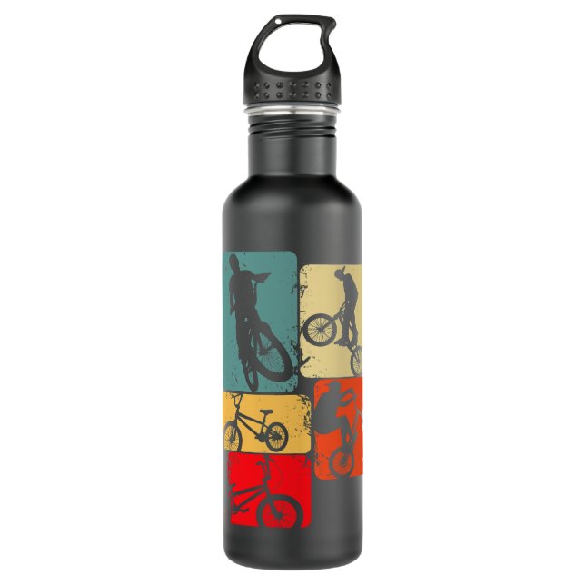 BMX Bike Bicycle Stunt Racing Kids Boys 3 Stainless Steel Water Bottle (Front)