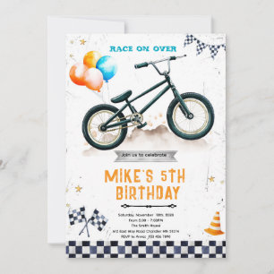 BMX Bike Birthday party Invitation
