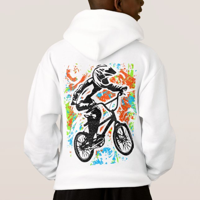 Bmx Bike - Bmx Racing - Bmx Race Hoodie (Back)