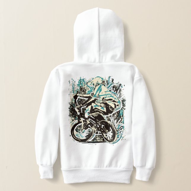 Bmx Bike - Bmx Racing - Bmx Race Urban Hoodie (Laydown Back)