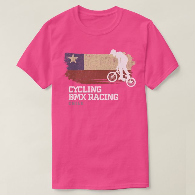 BMX Bike Chile Flag Biking Cycling Racing BMX  254 T-Shirt (Design Front)