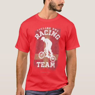 BMX Bike Denmark Flag Biking Cycling Racing BMX  T-Shirt